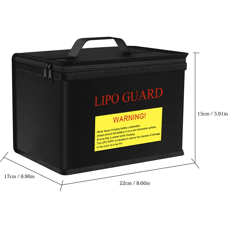 Lipo Guard Safety Bag Fireproof Explosion-Proof Portable Lipo Safety Bag For Rc Fpv Racing Drone Car Battery Safe