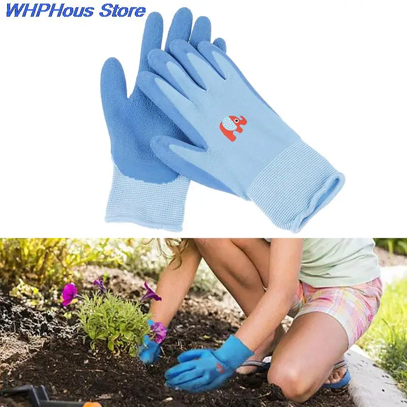 2PCS Kids Protective Hand Gloves Durable Garden Gloves for Children Waterproof Cleaning Protector Planting Working Gadget Tool