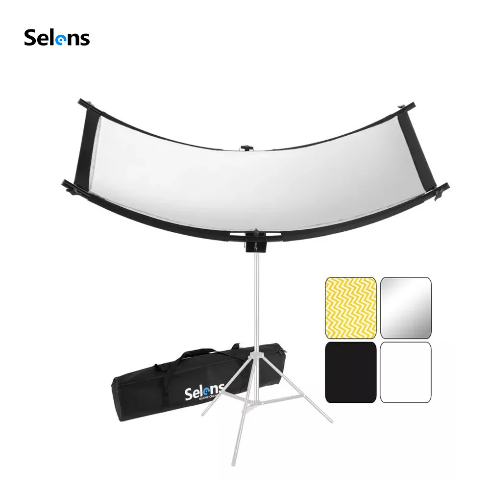 Color U-tipo Reflective Screen Retrato Curvo Refletor de Luz em Difusor Kits de Estúdio de Foto Acessório de Fotografia Selens4