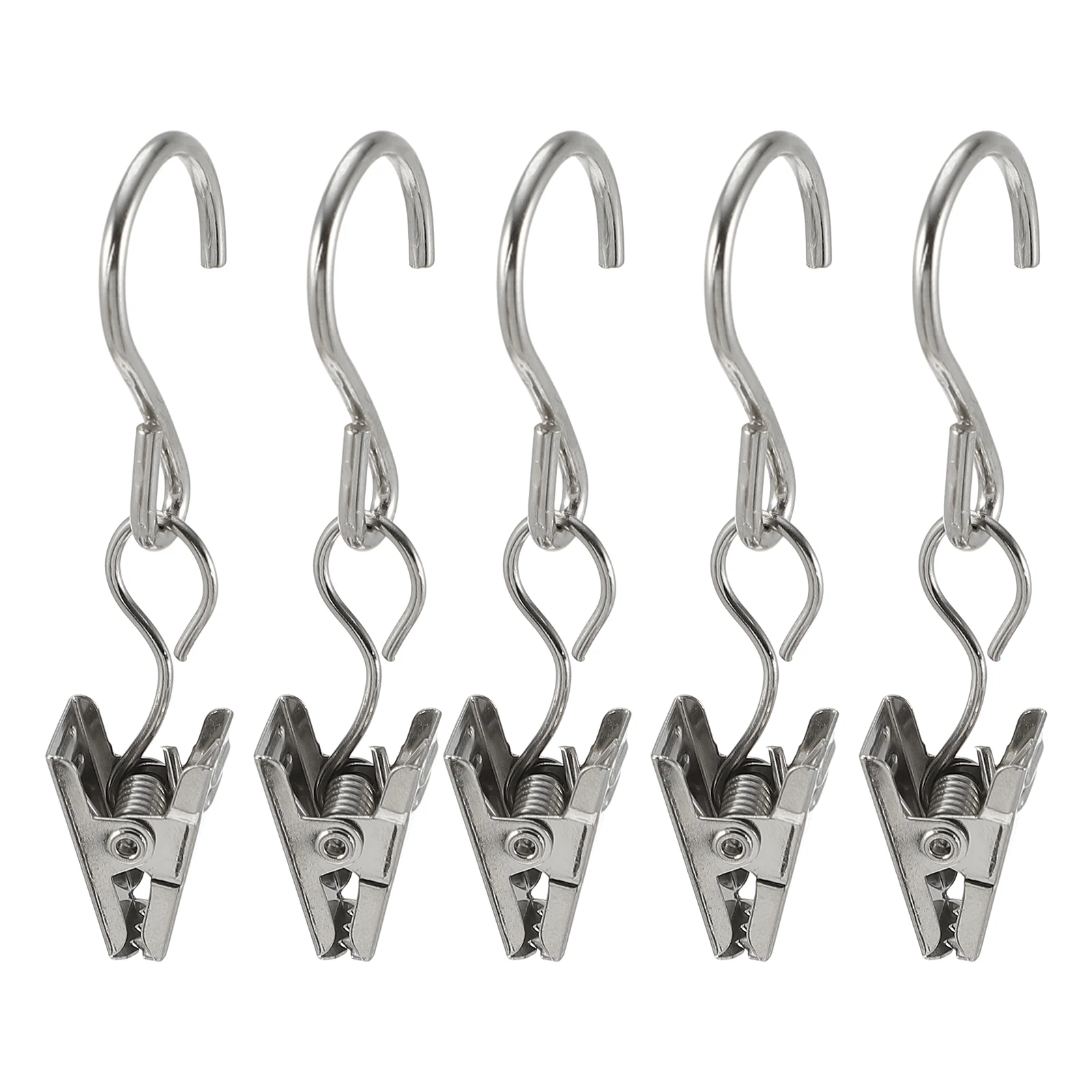 

50pcs S type Iron Curtain Hooks Black Hook Clamp Fixator for Window Shades Curtains Rod Accessories Anti rust Home Decor