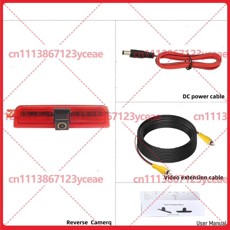 For VW Caddy 2004‑2015 Van AHD 1080P Switchable Brake Light Backup Camera With Aviation Cable