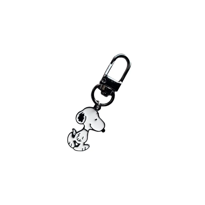 Snoopy Metal Keychain Bag Pendant Hanging Ornament Trendy Accessory Present for Fashion Style Enthusiasts Collectors Alike