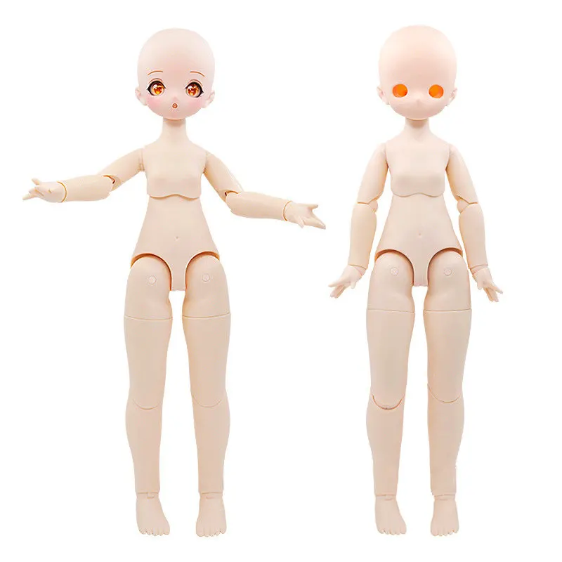 40cm Anime Doll Toy 1/4 Bjd Dress Up Doll Accessories Multi-joint Movable Girl Body SD Makeup Doll Head