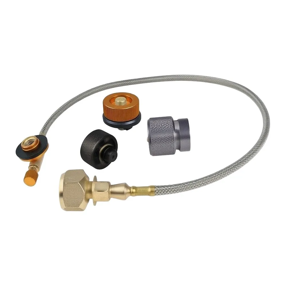 For LPG Gas Transfer Valve Assembly Compatible with Cartridge Style Propane Cylinders Includes Connecting Pipe and Clamp Head