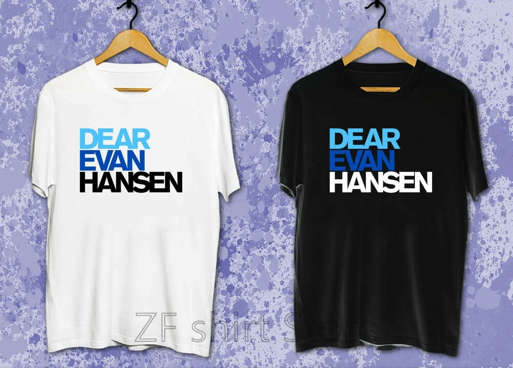 DEAR EVAN HANSEN Logo American Musical Black White T-Shirt S-2XL men t shirt women 100% cotton tshirts