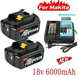 18V 6.0Ah External Battery For Makita Power Tools Batteries with Charging Lithium Replacement LXT BL1860 1850 BL1840 BL1830B