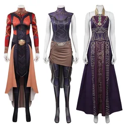 Wakanda Cos Forever Okoye Cosplay Costume Jumpsuit Shorts Coat Cloak Outfits Halloween Carnival Suit For Ladies Women Role Play