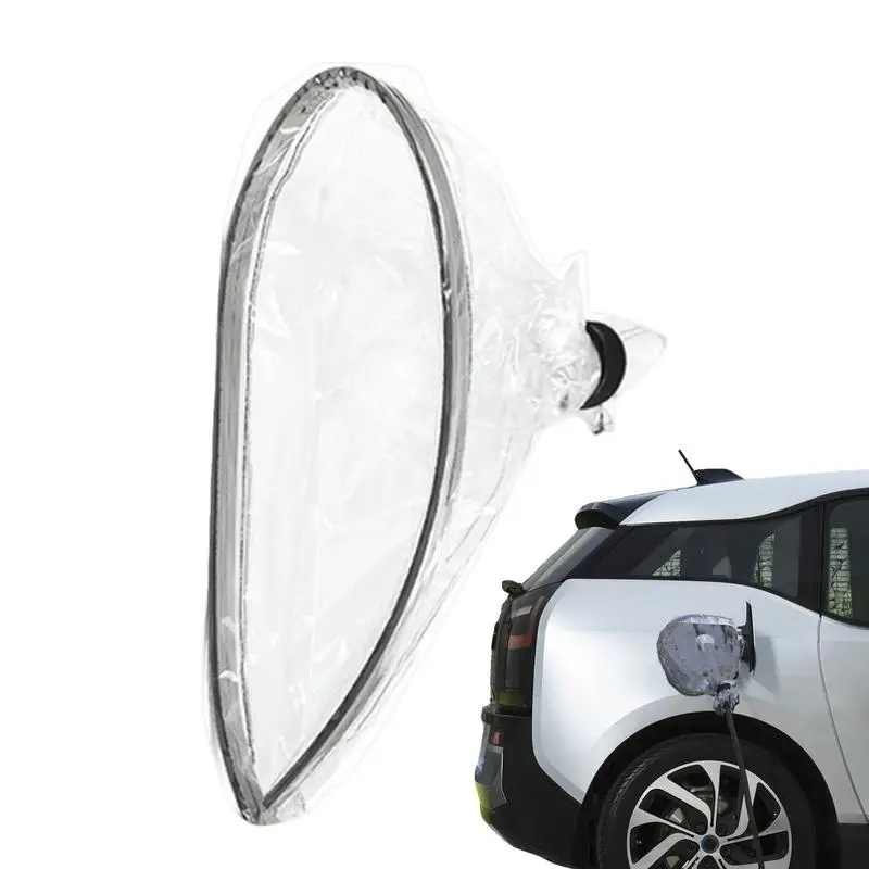 

EV Charging Port Rain Cover Waterproof Clear Cover For EV Charging Port Magnetic Suction Weatherproof Electric Vehicle Plug