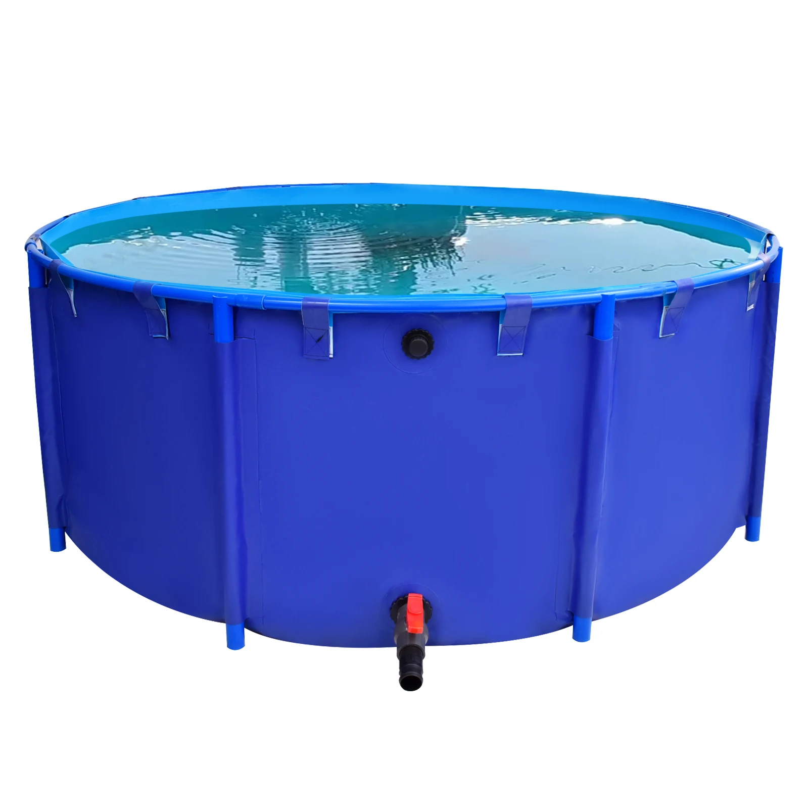 Tierra de estanque de peces de lona resistente, tanque de almacenamiento de agua de 634 galones para cría de koi, riego agrícola (78,7x31,5 pulgadas)