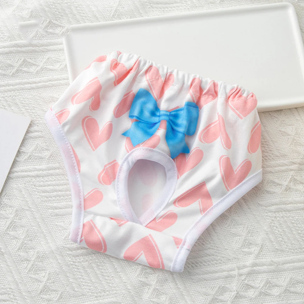 Pantalones fisiológicos con estampado de dibujos animados para perros, pantalones menstruales para perros, bragas para mascotas, pañal para perros,