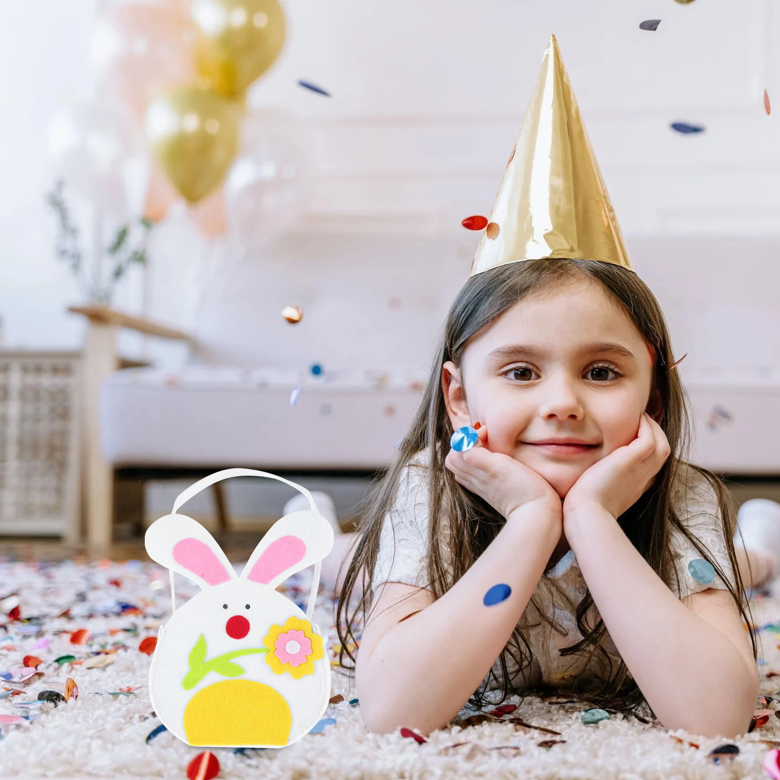 

Festival Candy Bag Easter Themed Gift Pouch Durable Safe for Chocolate Cookies Packaging Easter Egg Storage Pouch