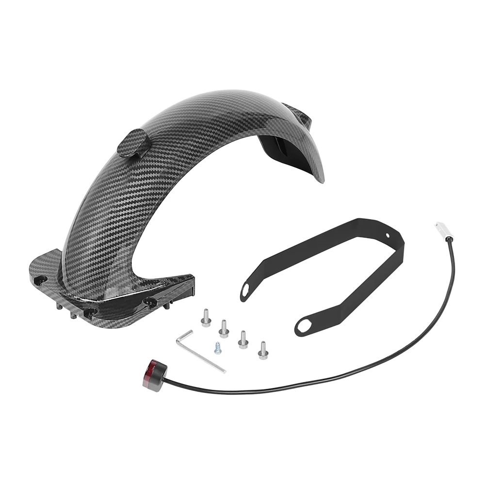 Carbon-Faser Hinten Kotflügel Rücklicht Halterung für Segway Ninebot Max G30 E-Scooter Reifen Spritzschutz Ersatz Zubehör teile – Detail 19