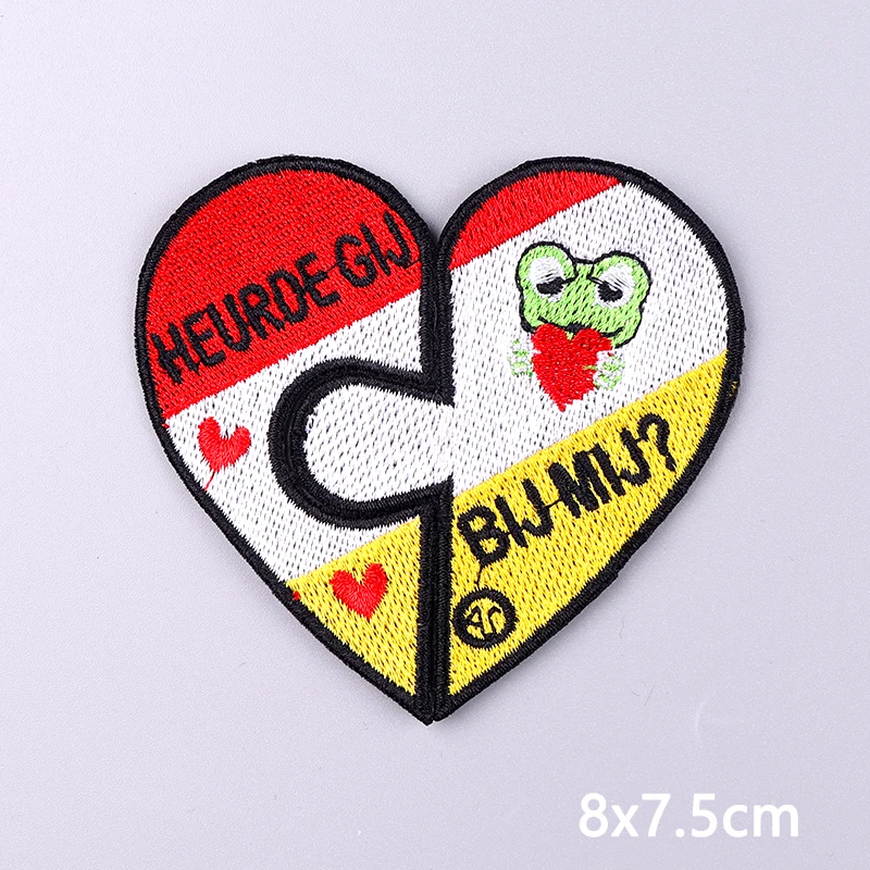 Nederland Oeteldonk embleem geborduurde patches kikker patch Nederland carnaval patches voor kleding uniform DIY opstrijkbare patches