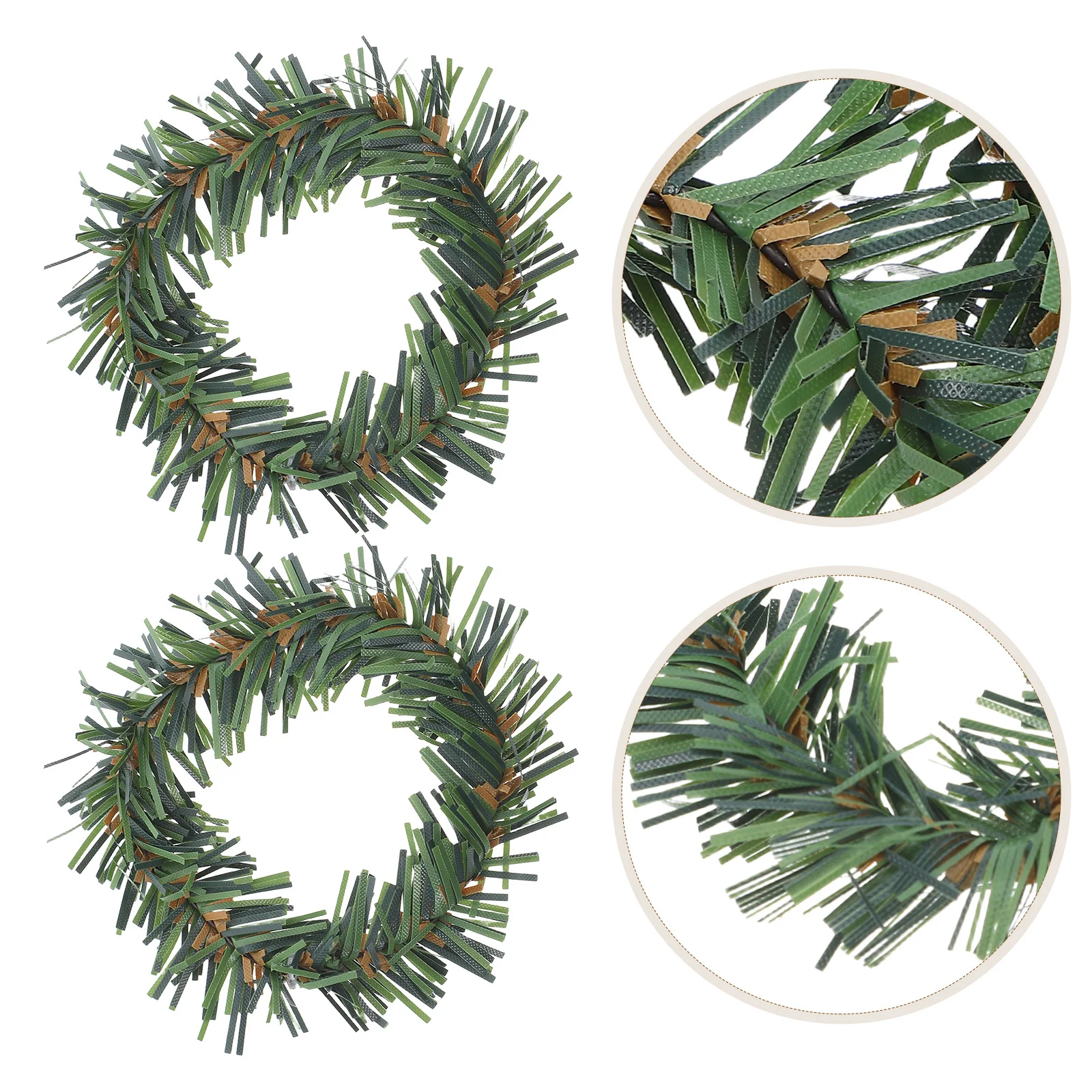

24Pcs Mini Christmas Wreath Napkin Rings Artificial Evergreen Holders Holiday Dining Table Decoration Reusable Buckles