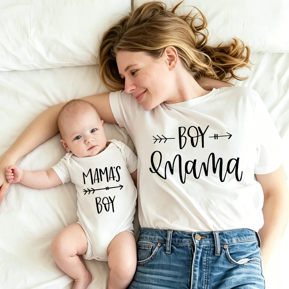 Mama Papa Boy Look Matching Family T Shirts Black Mommy Daddy Son Matching Tops Newborn Baby Bodysuit Family Matching Outfit