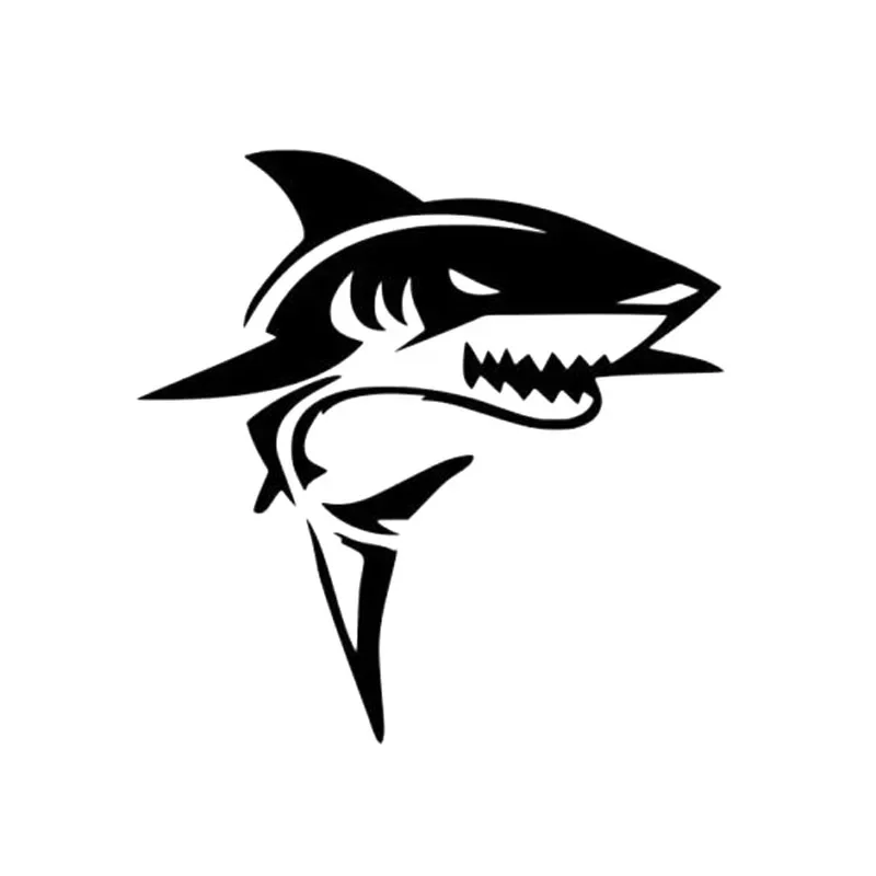 Car Stickers Personalized Creative Stickers Shark Car Decoration Scratches Waterproof and Sunscreen PVC 13*13cm