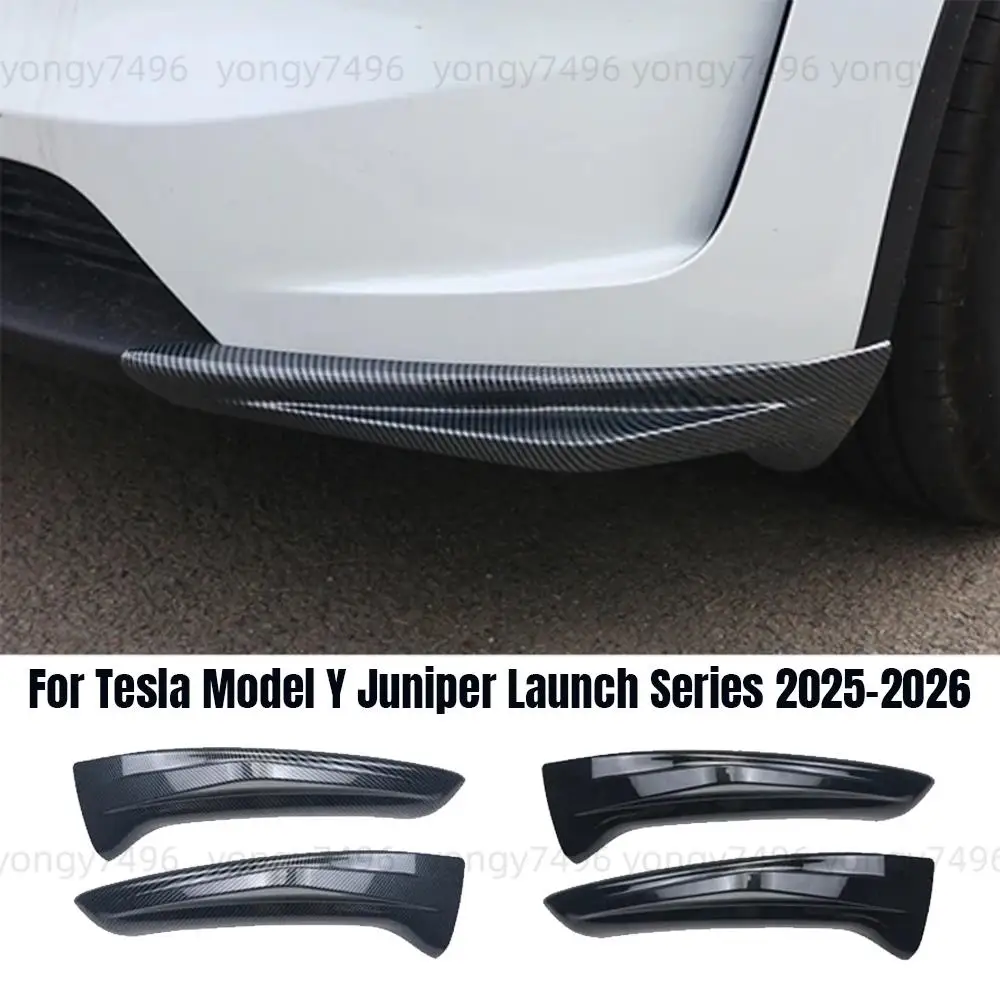 Car Upgrade For Tesla Model Y Juniper Launch Series 2025-2026 Front Bumper Protection Angle ABS Material Exterior Protective
