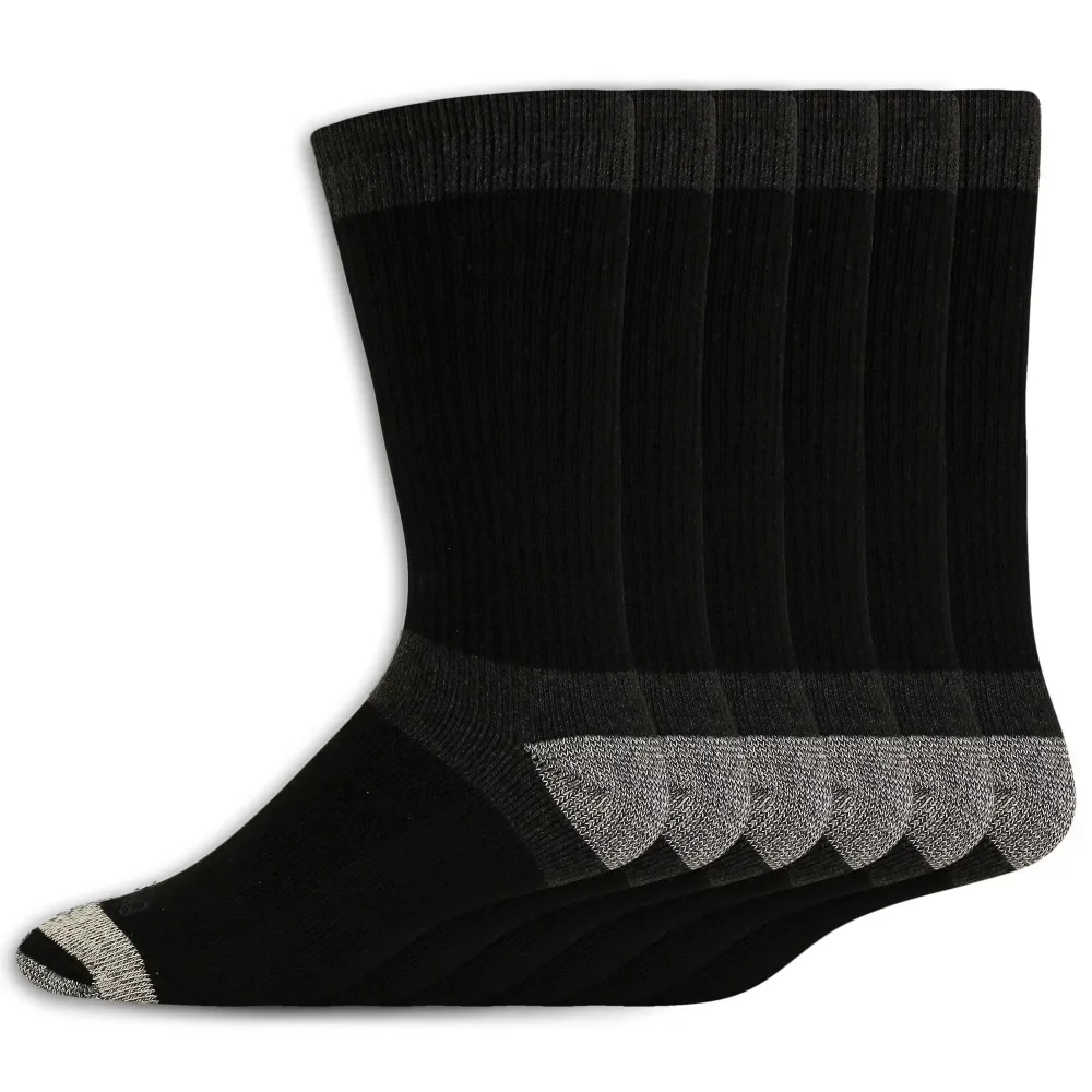 Max Cushion Crew Socks 6 Pairs Pack Men's Black Ankle Socks for Daily Sports Casual Wear Size 6-12 view 4