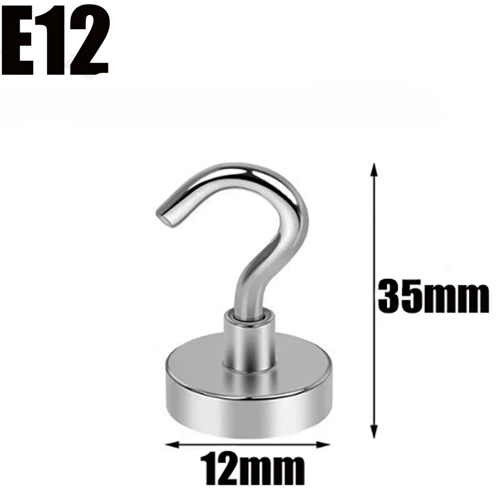 10/1PCS Metal Strong Magnetic Hook Wall-mounted Heavy-duty Magnetic Hook Key Hanger Home Kitchen Bathroom Accessories Magnet