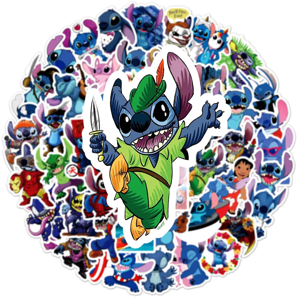 10/30/50PCS Disney Cute Cartoon Stitch Aesthetic Stickers Laptop Scrapbook Diary Guitar Notebook Waterproof Sticker Decal Toy