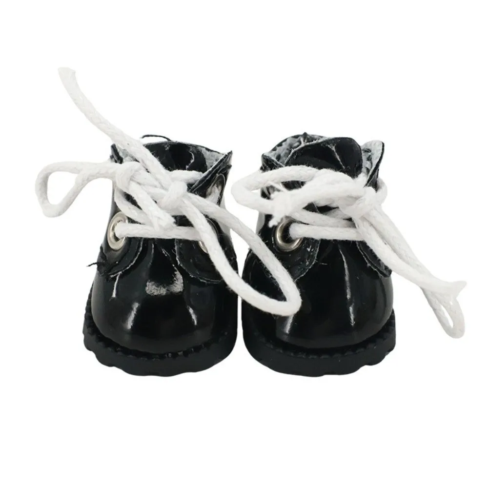 Leather Material 3.4CM New Doll Leather Shoes 1/8bjd Doll Clothes Accessories DIY Miniature Shoes 10cm Cotton Doll Shoes Toys