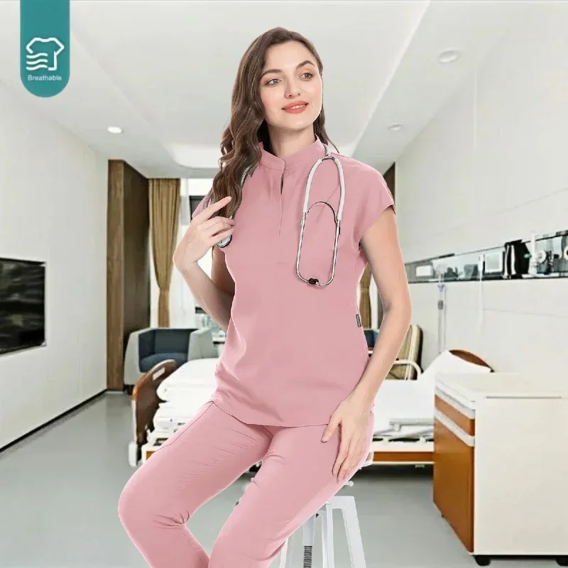 Medical Uniforms Women Scrubs Sets Nurse Nursing Work Clothes Beauty Salon Spa Work Clothes Surgical Suit Lab Hospital Overall