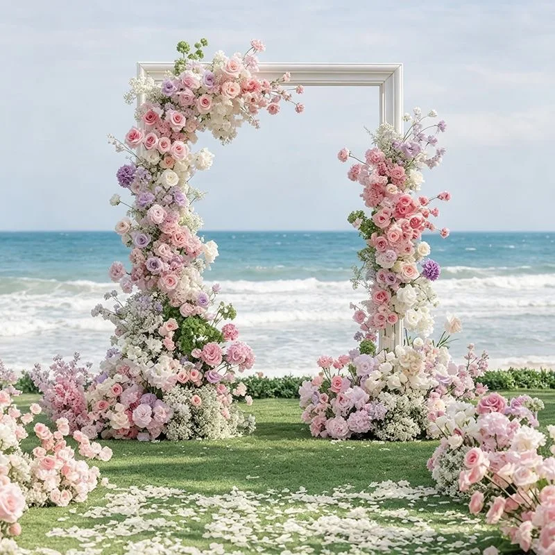 Fake flower revolving staircase floral hotel clock in bridal shop wedding hanging banquet hall decoration waterfall artificial