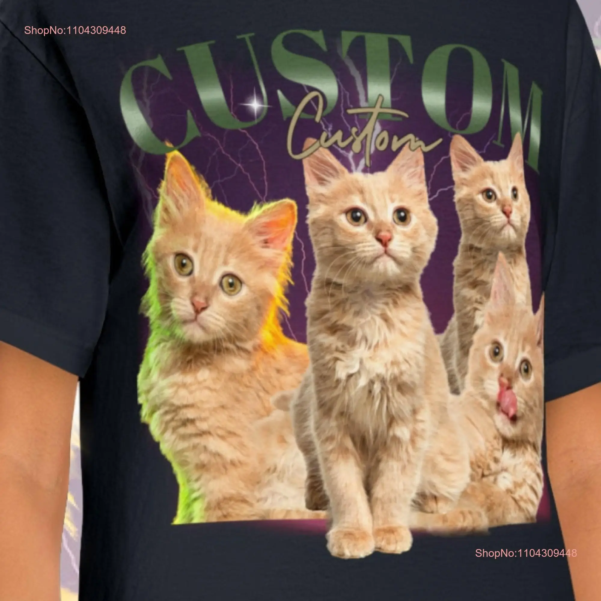 Customizable Cat T Shirt Personalize Your Style with Feline Flair long or short sleeves