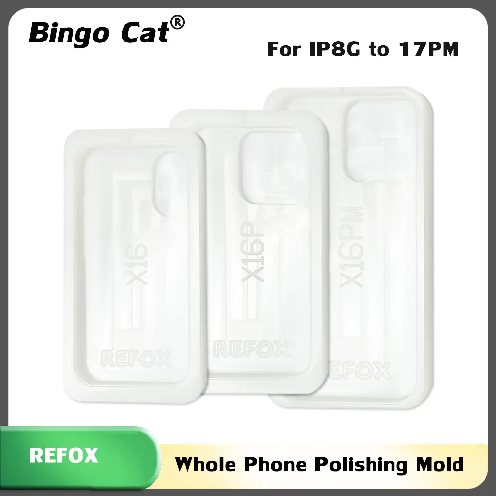 Refox 17Pro max Phone Polishing Machine Waterproof Mold For iPhone 17 Pro max Air 12 13 Pro 14 iWatch S10 S9 S8 S7 Repair Tools
