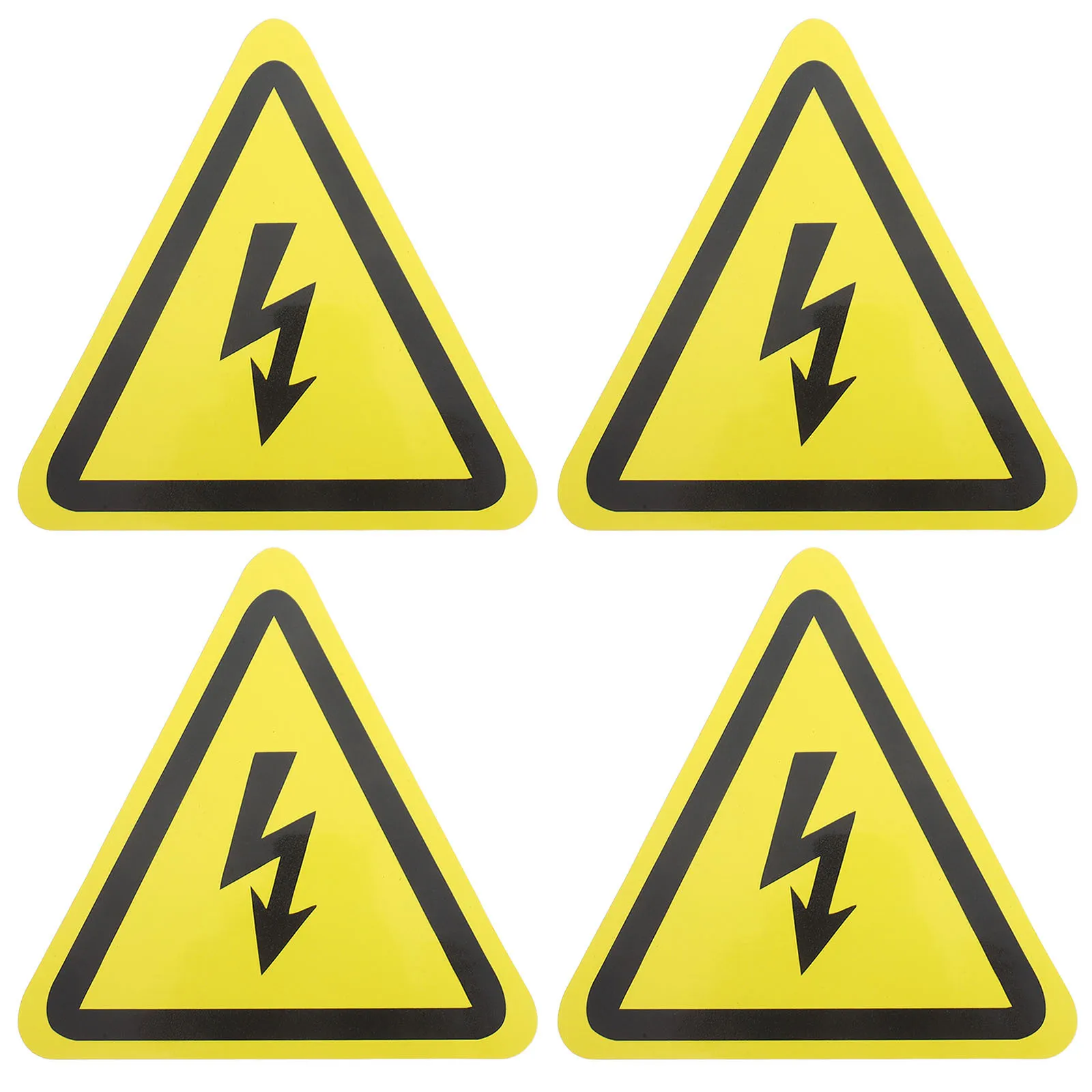 4 قطعة ملصقات علامات التحذير شارات السلامة الكهربائية عالية الجهد للمصانع الأسوار الكهربائية ووحدات الطاقة #6