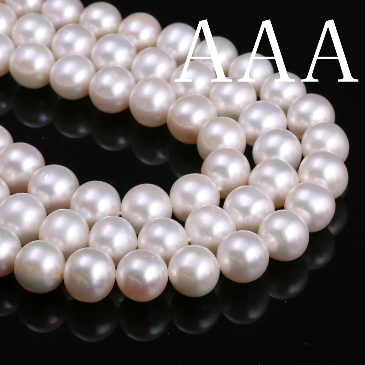 Natuurlijke Zoetwaterparels Gekweekte Parels Losse Kralen Rond 100% voor Sieraden Maken Ketting Armband 13 Inch Maat 11-12mm