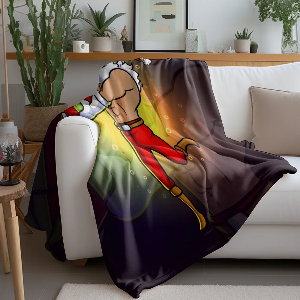 TU Santa Claus Throw Blanket Cozy Christmas Gift Festive Holiday Decor Reversible Plush Soft Warm Home Bedding Gift for Her Him