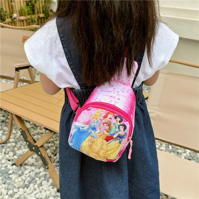 Disney Cartoon Chest Pack Frozen Princess Messenger Bag Boys Girls Outdoor Crossbody Bags Children\'s Bag Leisure Zero Wallet