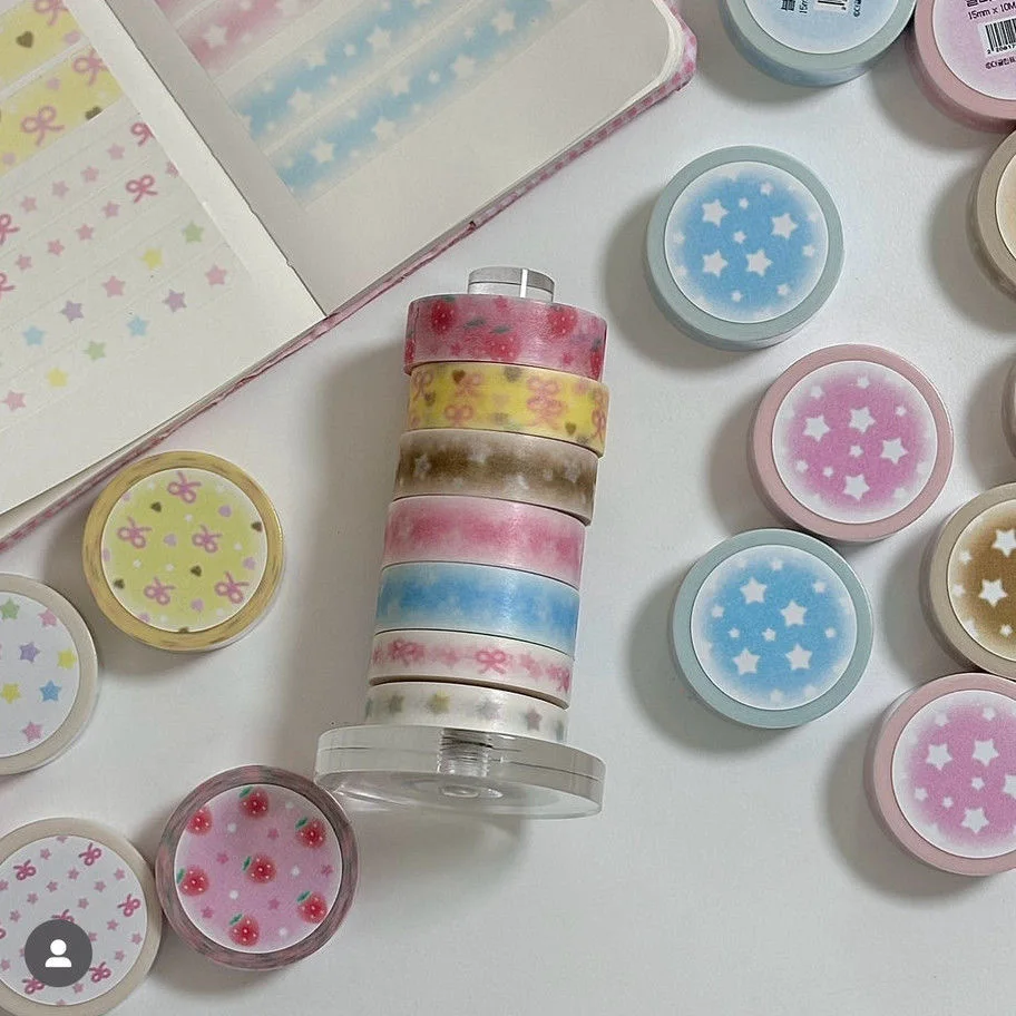 Decorative Tape,cute Cartoon Paper Tape,easy To Tear and Leave No Trace, Bright Colors, Suitable for Both Planner and Decoration