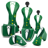 Golf Head covers The Green Jacket Golf Head covers Set for Golf Iron Driver Fairway Hybrid Blade Putter Mallet Putter Covers