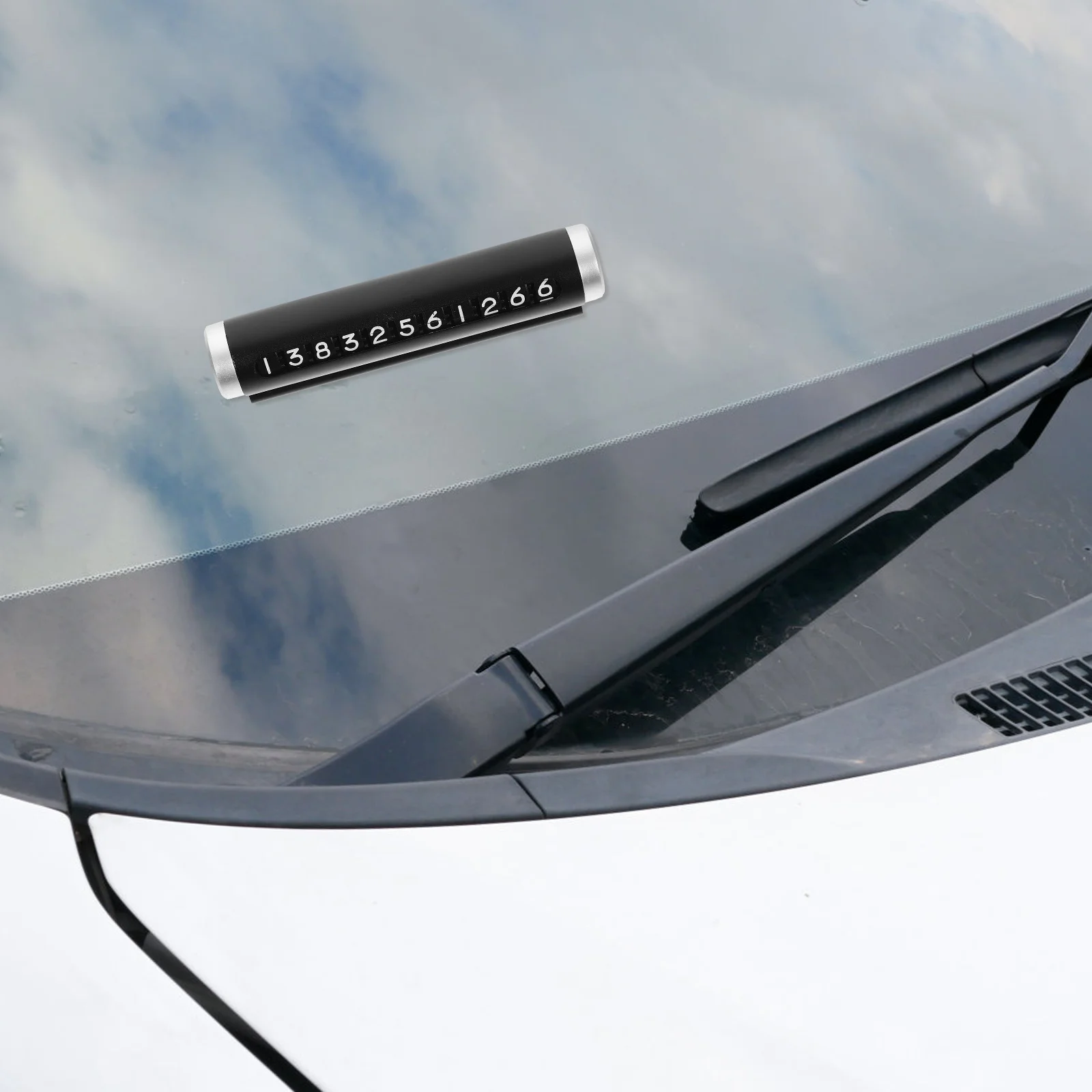 

Parking Aluminum Alloy Temporary Car Parking Card Emergency Contact Dashboard Decor Vehicle Accessories