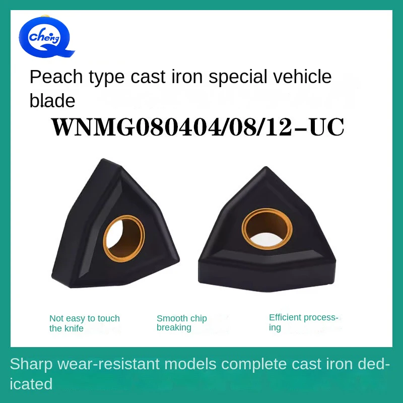 10 stks/doos WNMG080408 CNC Perzik-Type Nodulair Gietijzer Speciale Wisselplaten Nodulair Ijzer Externe Draaiwisselplaten