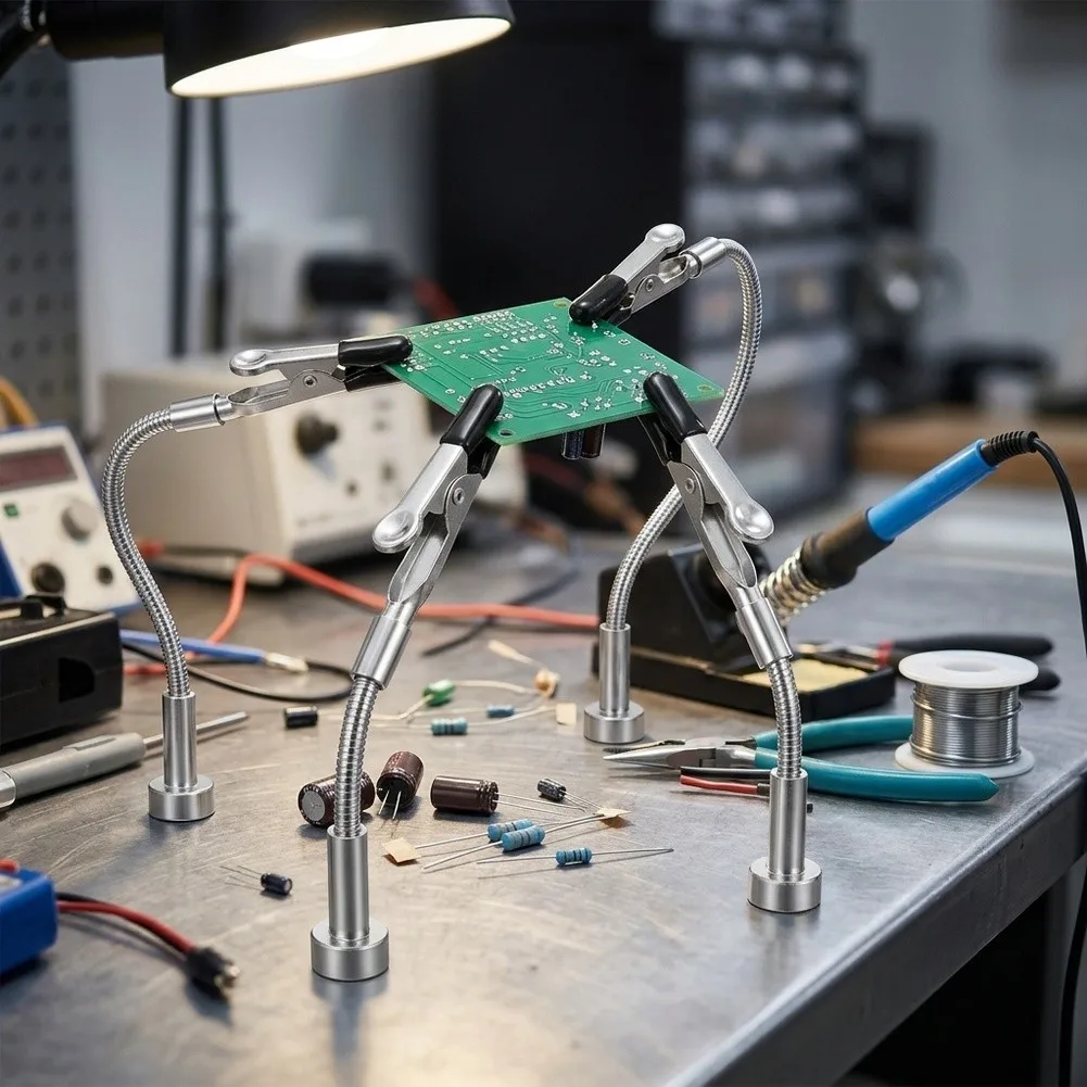 For Workshop Use 90 100mm Soldering Helping Hands Rotating Crocodile Clips Delicate Item Holder 360 Degree Rotation