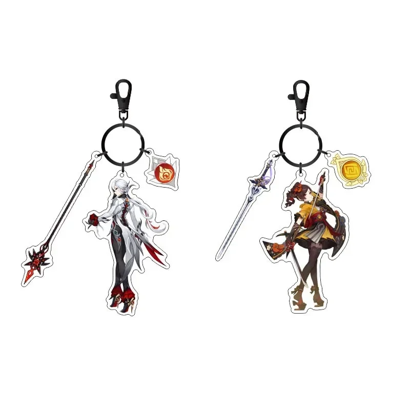 Genshin Impact Peripheral Products Acrylic Keychain Kachina Emilie Kinich Mualani Pendants Creative Brithday Gift for Friend