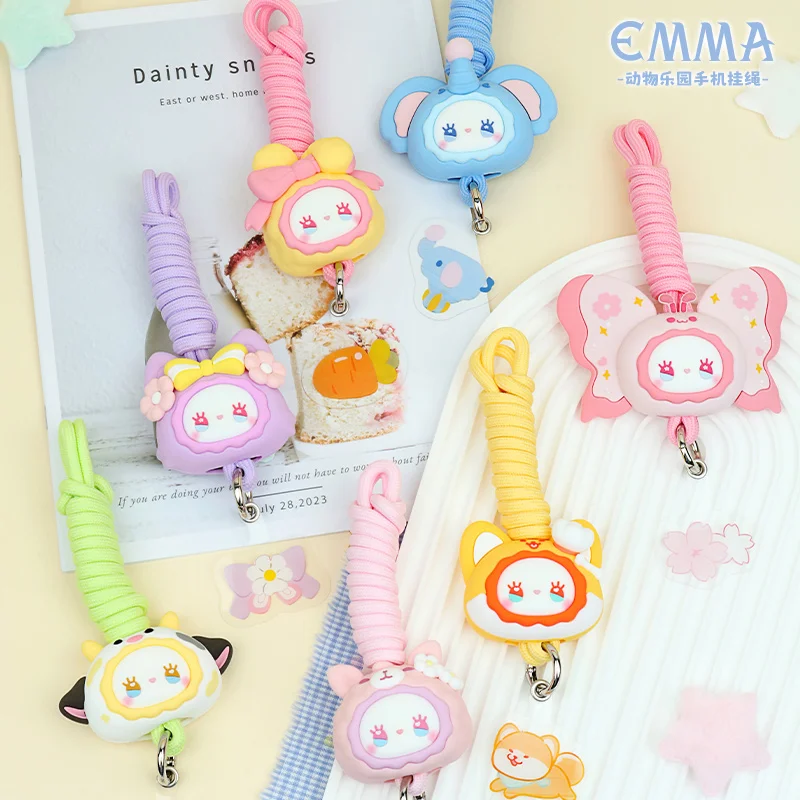 

Emma Animal Park Phone Strap Suprise Gift Box Trendy Blind Box Gift For Girls Cute Mobile Phone Accessory Lovely Toy