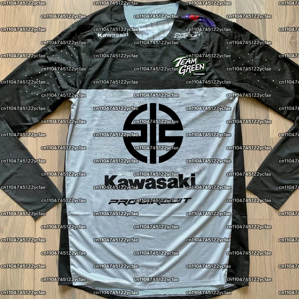 

2025 Hot Summer Autumn Motocross Kawasaki#61 MARCHBANKS Replica Jersey Men Women's Oversized Breathable Quick Drying Long Sleeve