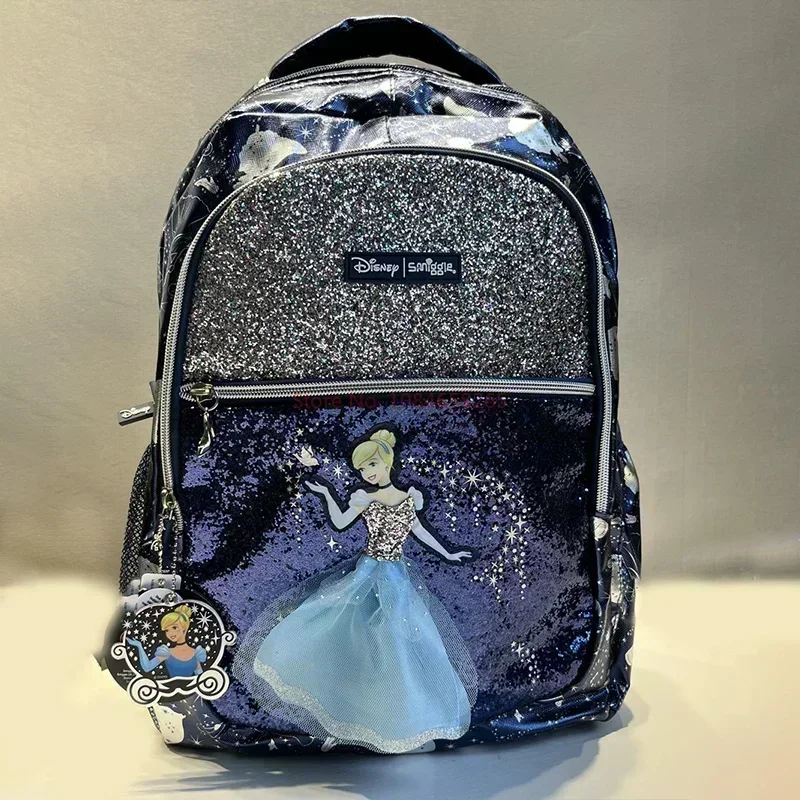 Genuine Australian Smiggle Schoolbag Kawaii Deep Blue Cinderella Backpack Pencil Bag Lunch Bag Water Cup Notebook Student Gift