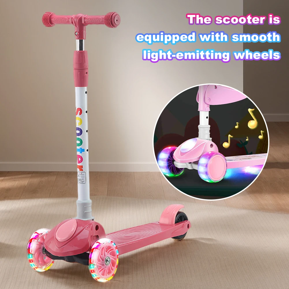 Children Scooter Pink Blue 3 In 1 Baby Scooter Foldable Children Scooter for Children Ages 3-10