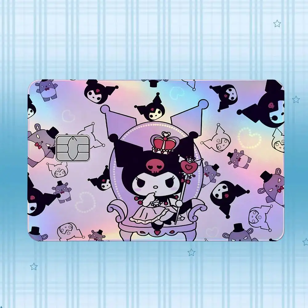 K-Kuromi Laser-Hologramm-Karten-Skin-Aufkleber für Kredit- und Debitkarten – 4 Stück/Set, wasserfester, kratzfester Schutz – Detail 14