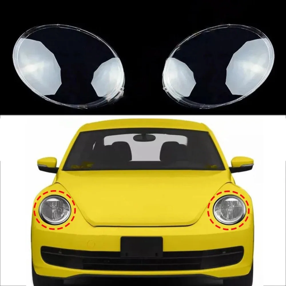 Pair Headlight Cover Headlight Shell Lamp Shade Transparent Lens Cover Headlight Cover For VW Beetle 2006-2012