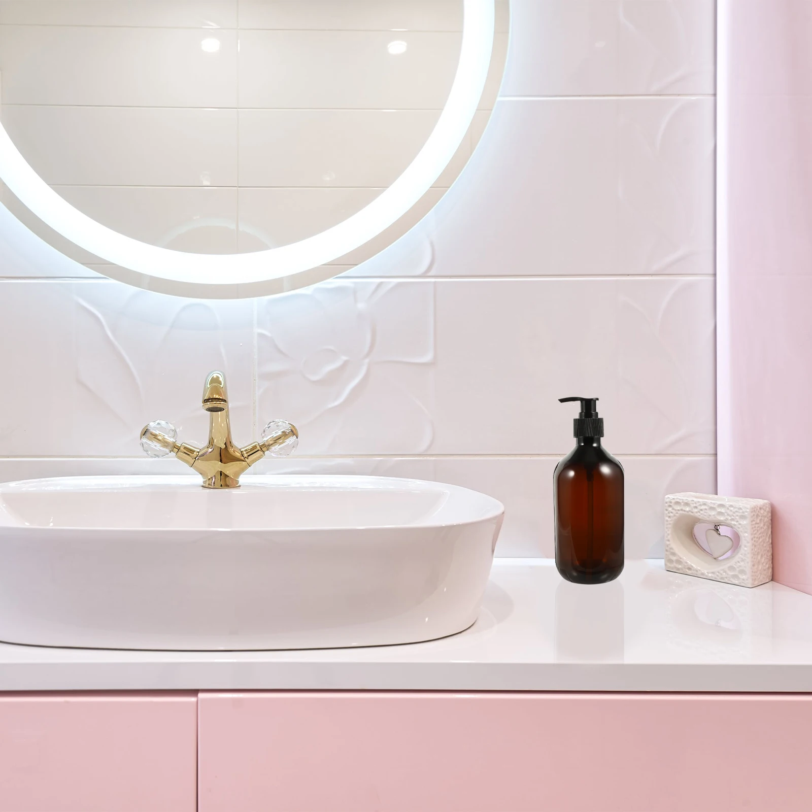 

3 Pcs Hand Soap Dispenser Bottles Premium PET Reusable Durable Pump Control Dosage Lotion Shower Gel Bathroom Storage