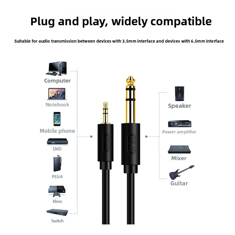 3.5mm 6.35mm Jack Cable, Dual-Shielded, Lossless Sound,for Speaker Guitar Microphone, Best Price