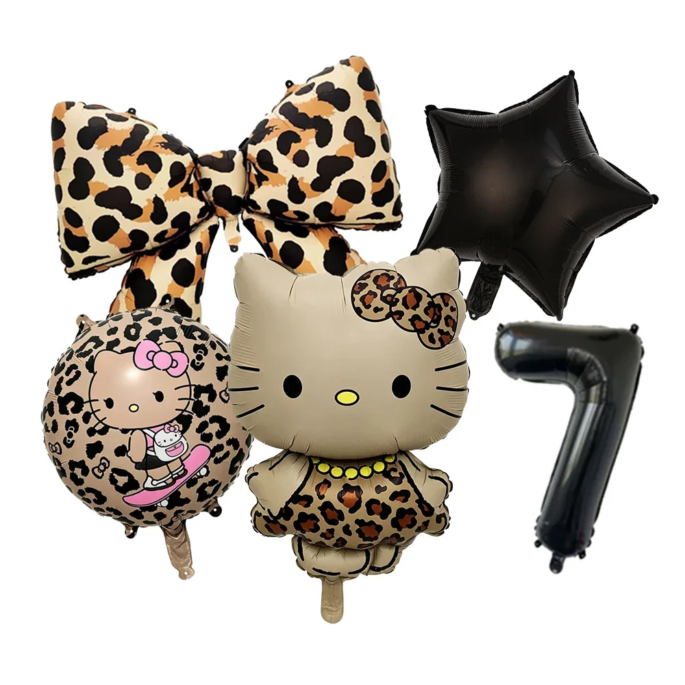 Cartoon Hello Kitty Themen-Tier-Zahlen-Folienballon-Set Kinder Geburtstag Konfetti Party Deko Zubehör Baby-Shower Spielzeug Geschenke – Detail 19