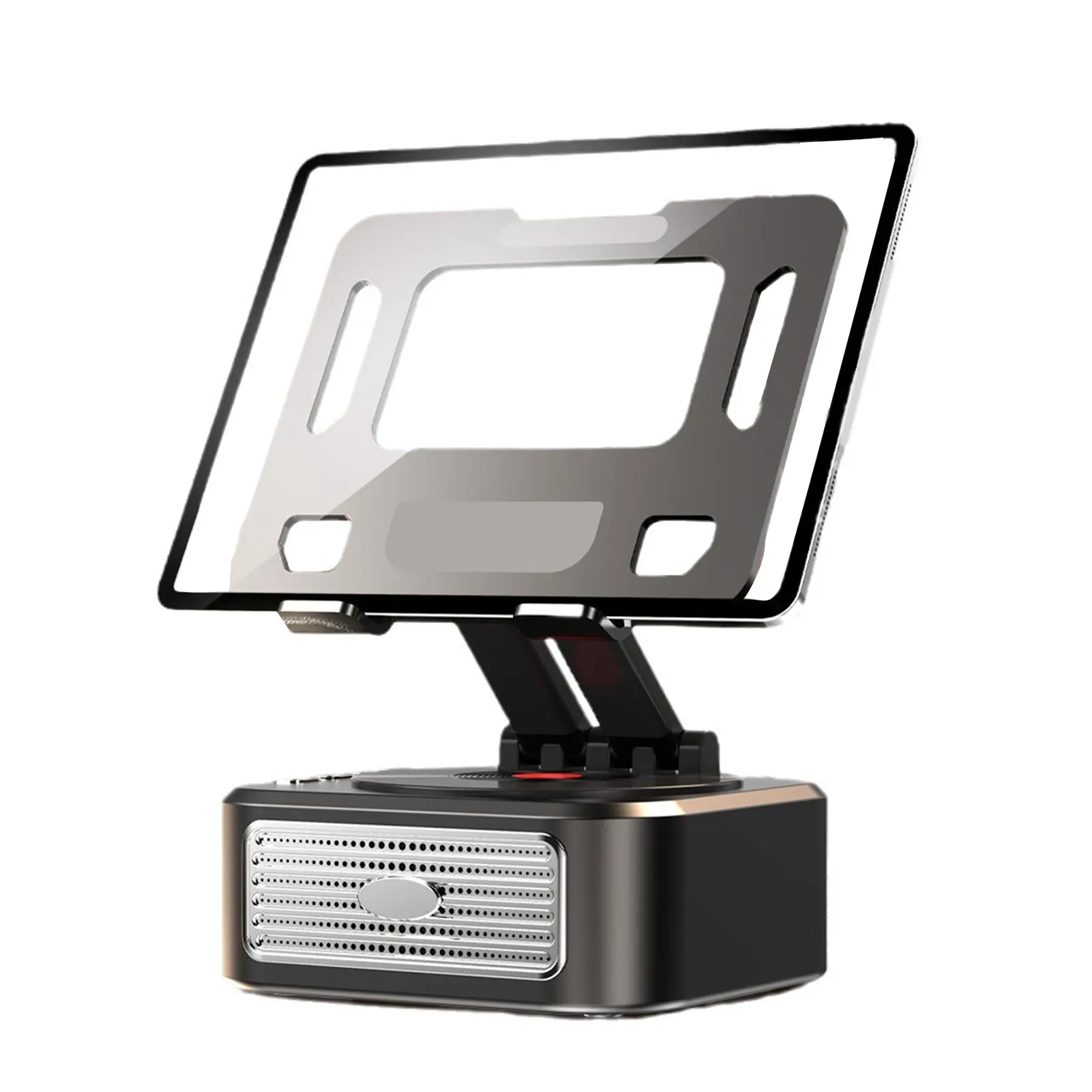 360 °   Support de tablette de bureau pliable rotatif, support de Table pour Smartphone avec haut-parleur Bluetooth sans fil, boîte de son stéréo USB