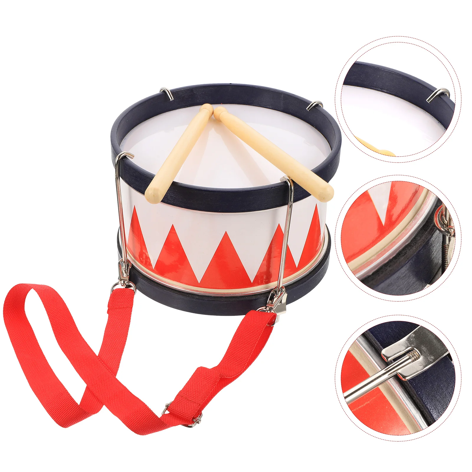 Snare Drum Kids Toys Musical Instruments Double Sided Percussion Wood Education Baby for